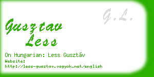gusztav less business card